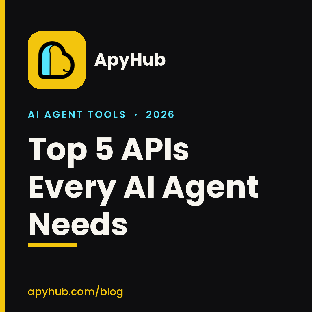 Top 5 APIs Every AI Agent Needs in 2026 (Plus a Bonus)